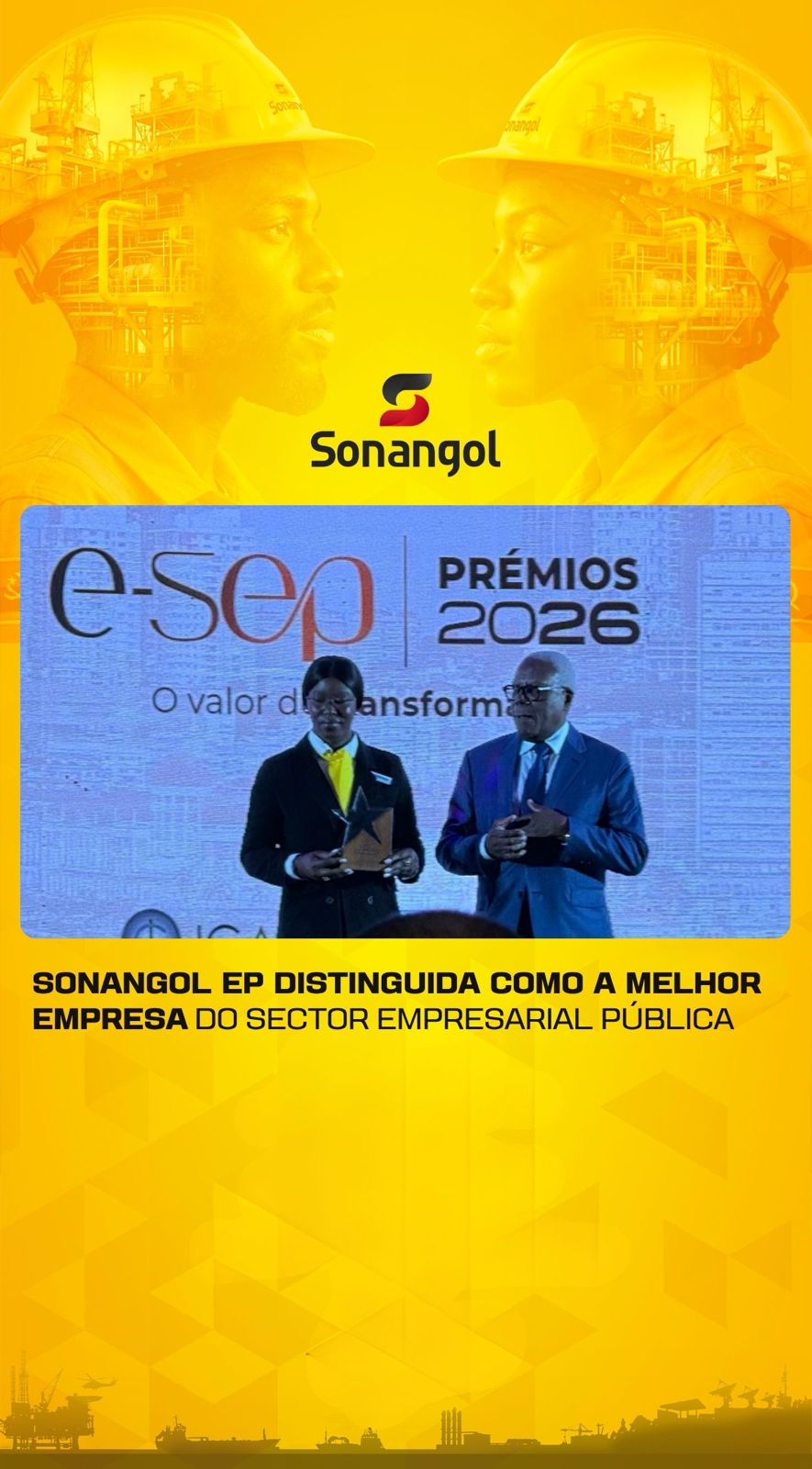 SONANGOL CONQUISTA TÍTULO DE MELHOR EMPRESA PÚBLICA DE 2025 SONANGOL CONQUISTA TÍTULO DE MELHOR EMPRESA PÚBLICA DE 2025
