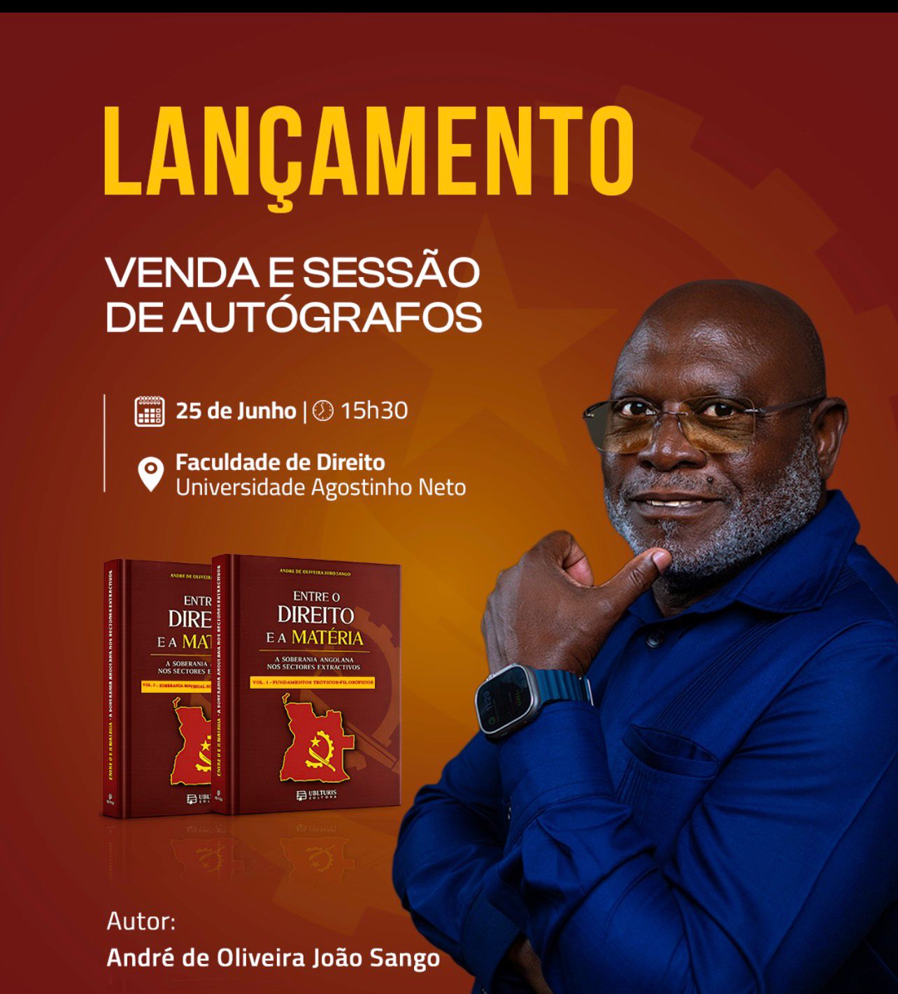 OBRA “ENTRE O DIREITO E A MATÉRIA: A SOBERANIA ANGOLANA NOS SECTORES EXTRACTIVOS” SERÁ LANÇADA EM LUANDA NO DIA 25 DE JUNHO